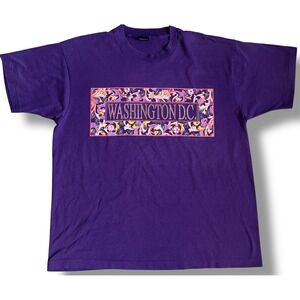 Vintage 1993 Washington DC T Shirt Screen Stars Best Purple Single Stitch XL USA